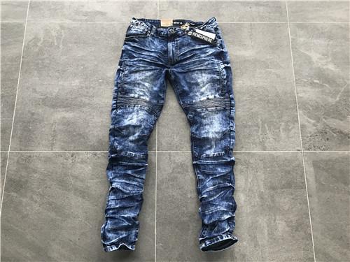 Men'S Medium Wash Denim Jeans , 5 Pockets Stretch Denim Skinny Jeans TW78814