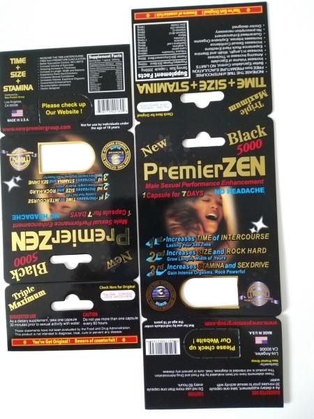 Cartões sexuais da bolha do efeito do zen 3D da caixa de papel da exposição 3D do poder masculino primeiros para comprimidos