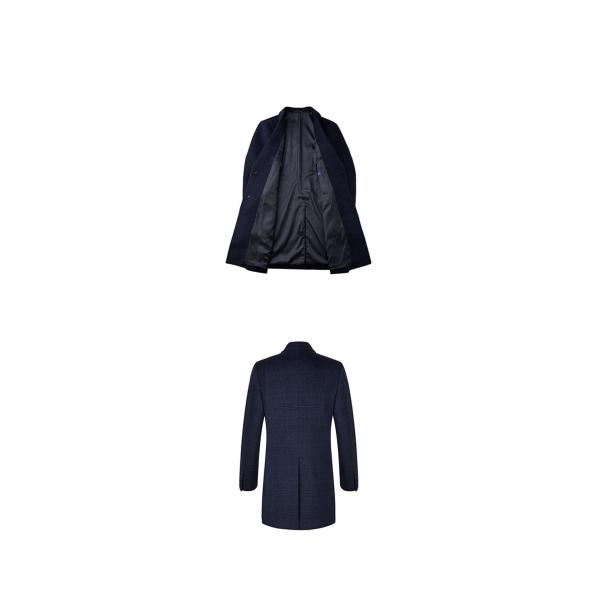 Autumn And Winter Retro Wool Warm Loose Big Yards Men's Long Coat Woven and Warm