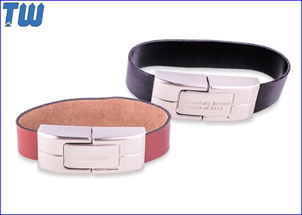 Bulk Noble 32GB Thumb Drives Memory Bracelet Leather Material