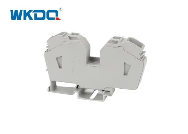 285-635 Red Copper Two Conductor Spring Clamp Terminal Block Installation Side And Center Marking