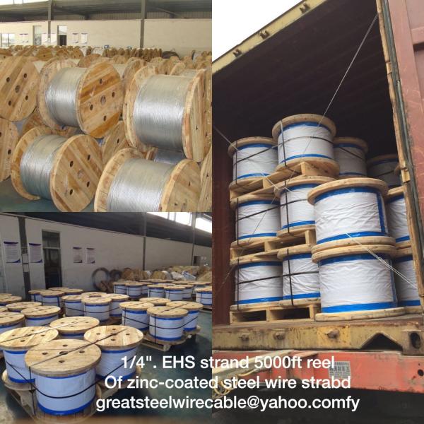 Zinc - Coated Steel Wire Strand 5000ft / Reel As Per Astm A 475 Class A Ehs