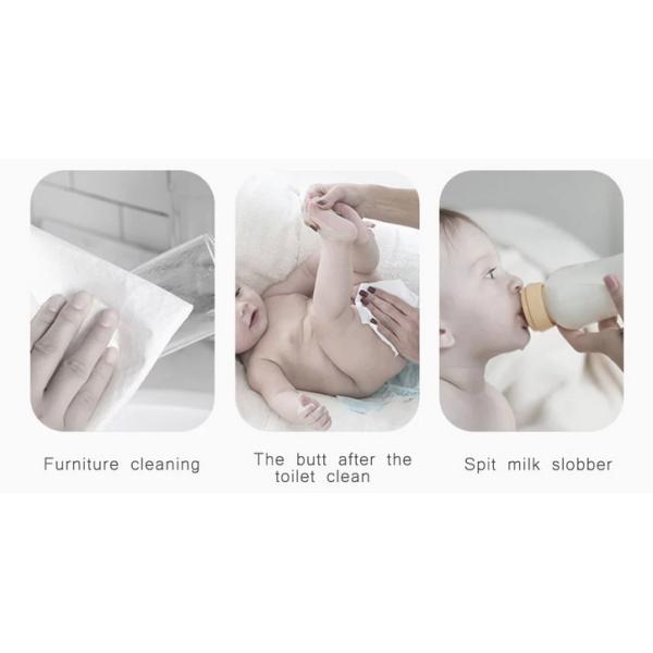 15x20 CM Natural Wet Wipes For Bay Cleaning With 50 Pcs Cute Packing