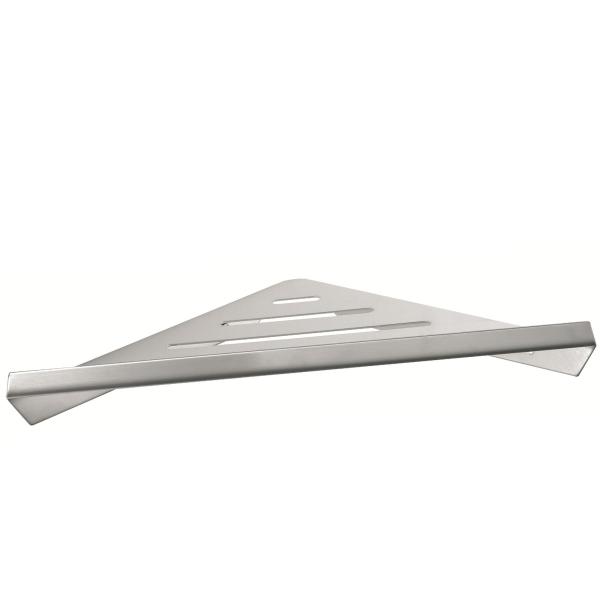 Les accessoires antirouille de salle de bains enterre la finition fixée au mur de satin d'acier inoxydable du Sus 304 de douche d'étagère de coin