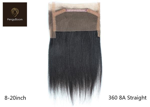 Seamless Undetectable 360 Lace Frontal Human Hair Closure 4 By 4