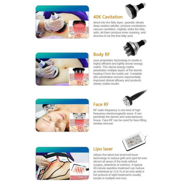 650nm 5 In 1 Vacuum Ultrasonic Cavitation 40K Cryolipolysis Slimming Machine