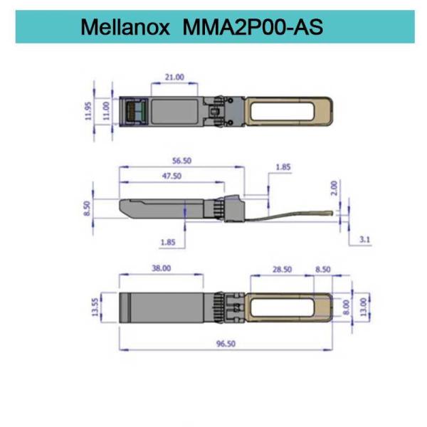 Pluggable Mellanox SFP Transceiver Module MMA2P00-AS 25GbE LC-LC SR Up To 100m
