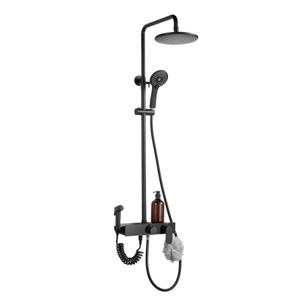 Стена ливня нержавеющей стали никеля OEM черная почищенная щеткой установленная установила