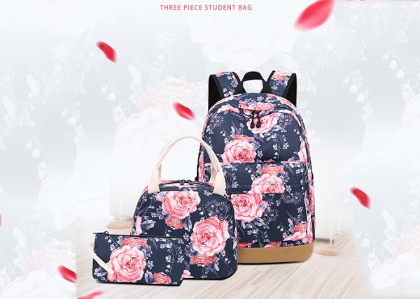 Camping Flowers Bud Kids Canvas Backpack