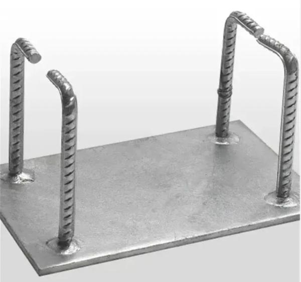 Plaques d'acier soudées intégrées dans des bâtiments en béton Galvanisation des pièces intégrées