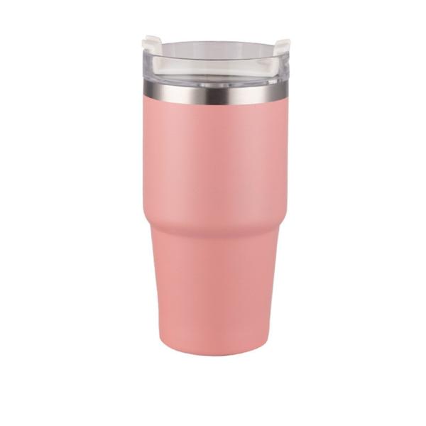 30oz Stainless Steel Double Wall Vacuum Insulated Mug With Straw And Lid
