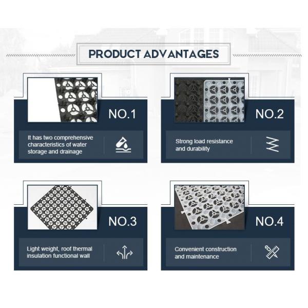 Продукты Earthwork доски дренажа крыши зеленого цвета димпла PP HDPE пластиковые