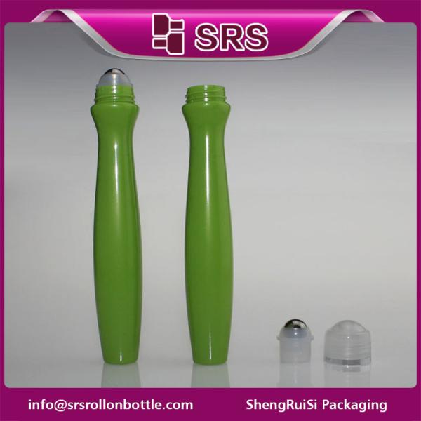 SRS high quality plastic 15ml eye cream empty roller ball bottle