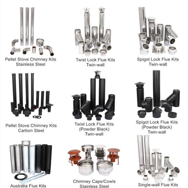 Equipo de acero del tubo de la chimenea de la estufa de la pelotilla de carbono 1.2m m