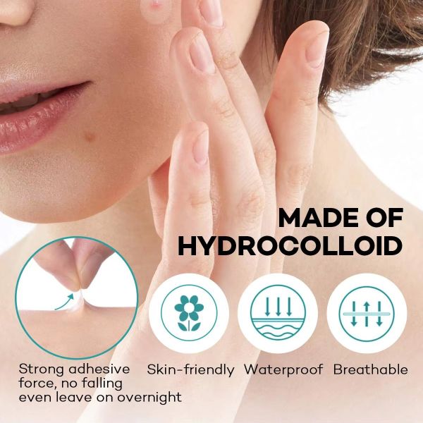 Colorful Heart Shaped Acne Pimple Patch Spot Treatment Patches for Face 12mmx6