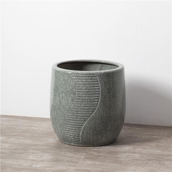 Western Modern Style Luxury Round Indoor Outdoor Garden Pots Minimalism Ceramic Flower Pots & Planter