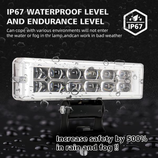 YAYE Vehicle LED Work Light Bar Car Motorcycle Offroad Truck UTV ATV Projector Lens 100V 20W Universal White Red Blue Pink 6500k