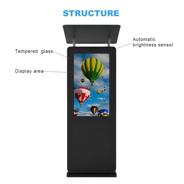 43 inch touch canopy electronic station sign outdoor lcd display price