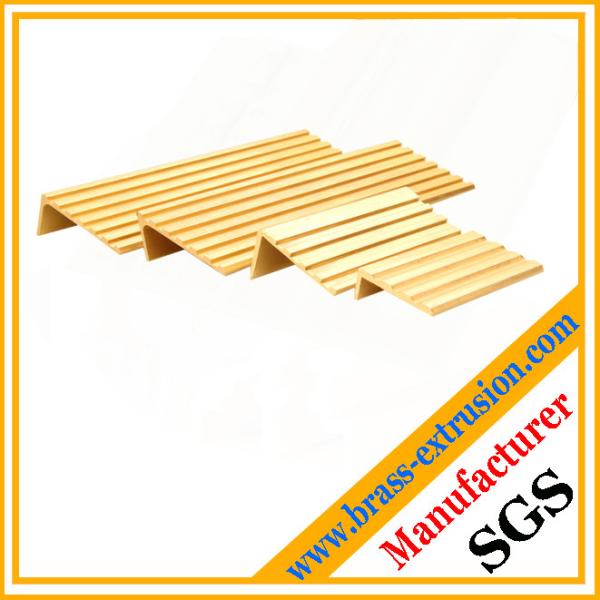 Brass stair nosing profile, Brass flat bar, Brass extrusion profile