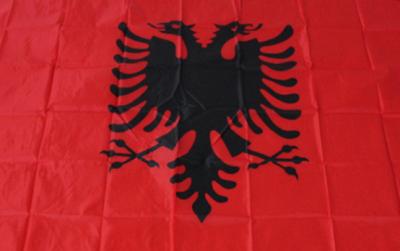 Fade Proof Albania Flag Outdoor Use Polyester Material Double-stitched