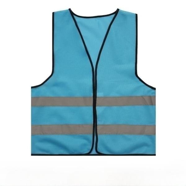 Hi Vis Reflective Safety Vests With Pockets Polyester SGS Certificate