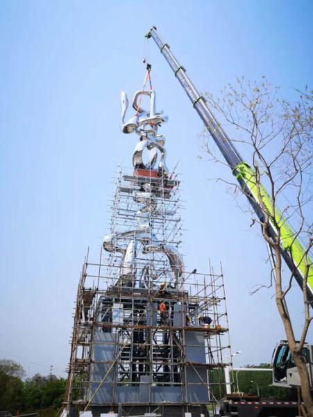 Plaza Decoration 12m Stainless Steel Large Outdoor Sculpture