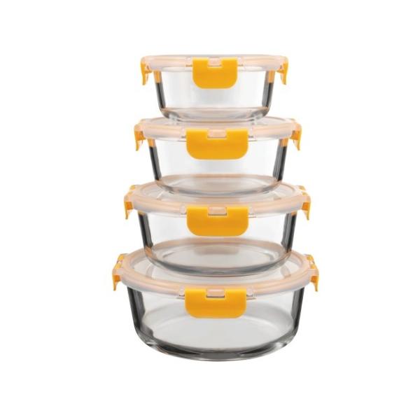 Customized Glass Fruit Storage Containers With Cool Lock PP Lid Leakproof