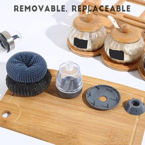 Stainless Steel Sponges Wool Scrubbers With Soap Dispenser