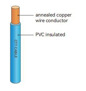 Copper Building Wire Solid Or Stranded Copper Conductor 450 / 750V    CU / PVC   IEC 60227