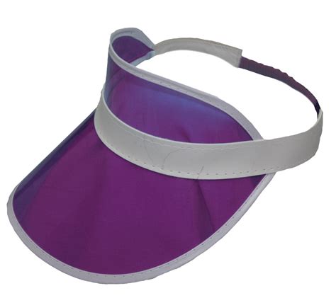 100% PVC Neon Clear Plastic Sun Visor Cap With Spandex Elastic Closure