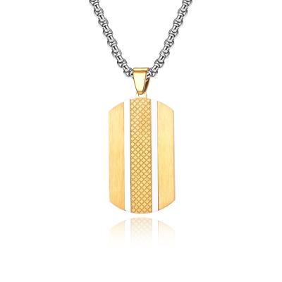 Satin and Polished Square Religious Necklace Men's Cross Stainless Steel Christian Jewelry for Anniversary Occasion
