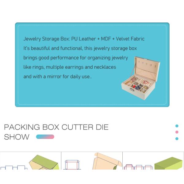 PU Leather Jewelry Storage Case Jewellery Travel Organiser Packaging For Earrings Necklace Rings Storage