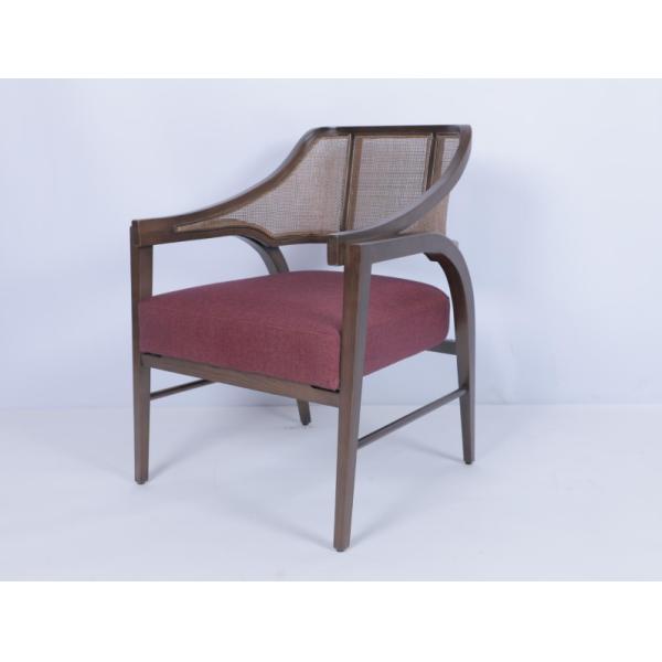No Folded Customized Modern High Back Armchair Fabric Wood Frame