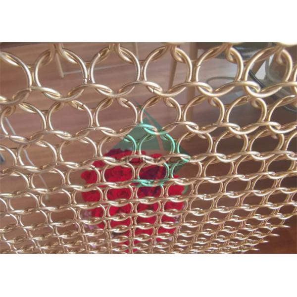 Цвет 3.81mm Ringmesh Chainmail латунных/золота как занавес Drapery для внутреннего художественного оформления
