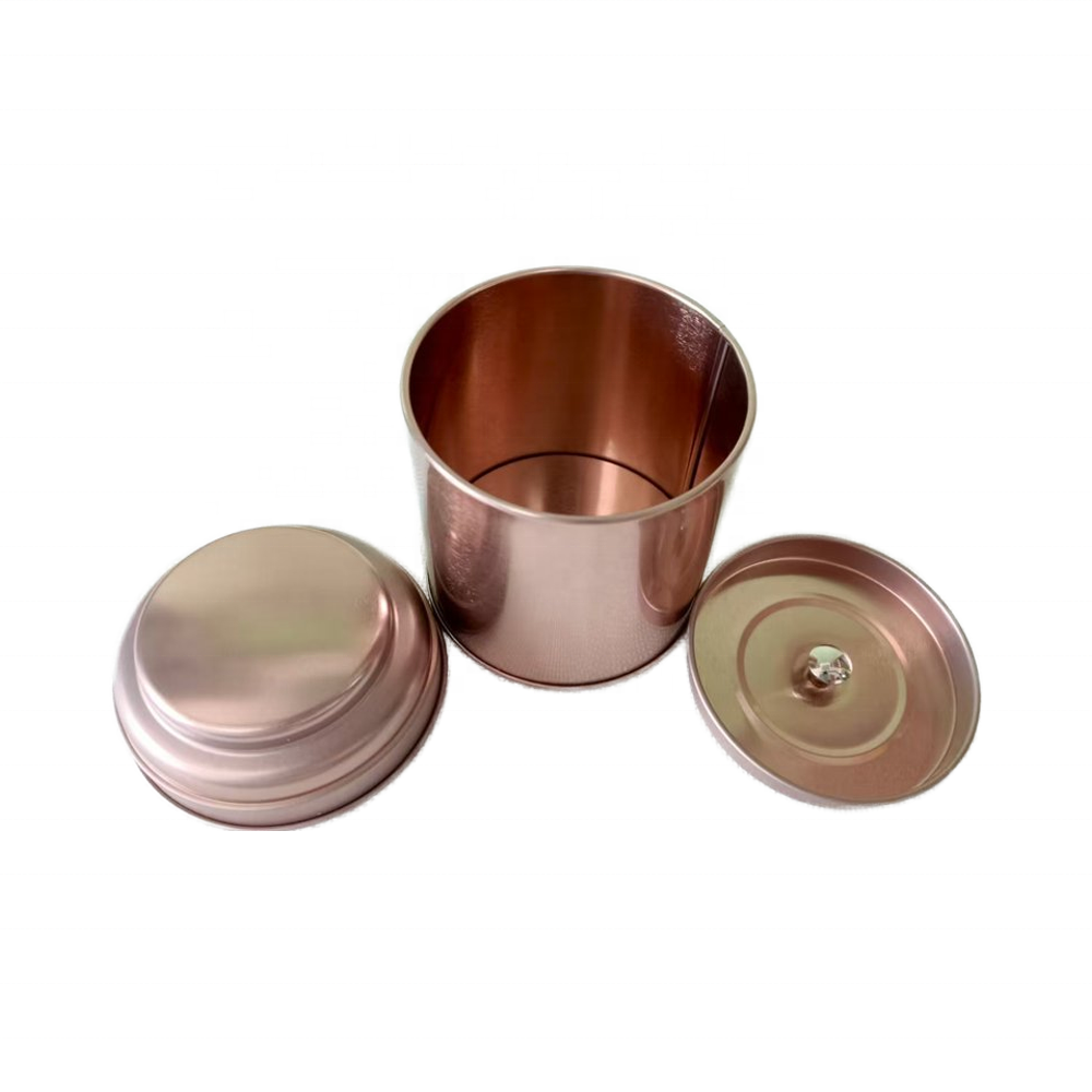 Small Round Airtight Tea Canisters Recyclable For Coffee & Loose Tea Packaging