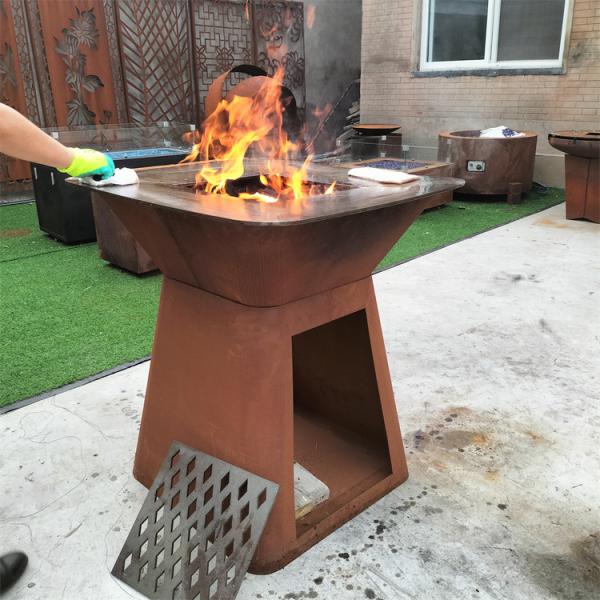 Churrasqueira de aço à prova de intempéries para uso externo Metal CORTEN resistente