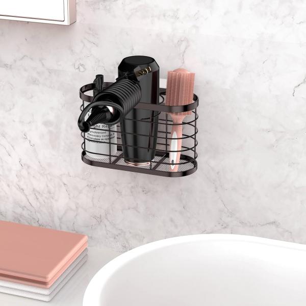 Удобная и стильная дверь настенного шкафа для сушилки для волос Организатор ванной комнаты