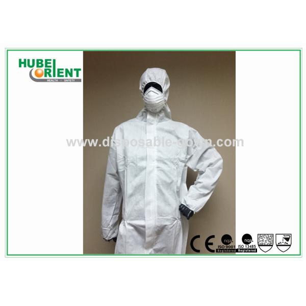 Splash Proof Protective Disposable Coveralls Type 5/Chemical Coverall Suit