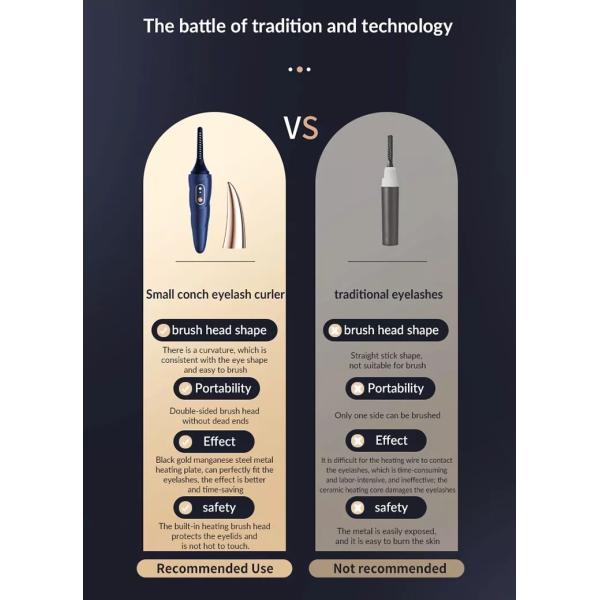 Curler ресницы подогревателя ручки оборудования красоты быстрого электрического макияжа красоты ресницы перезаряжаемые нагревая
