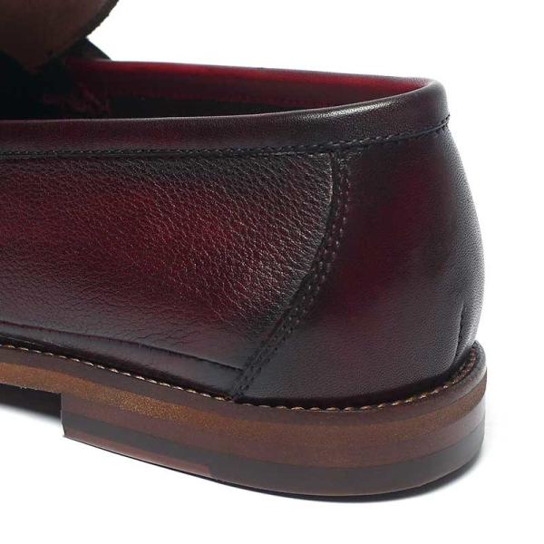 Comfortable Mens Genuine Burgundy Leather Dress Shoes