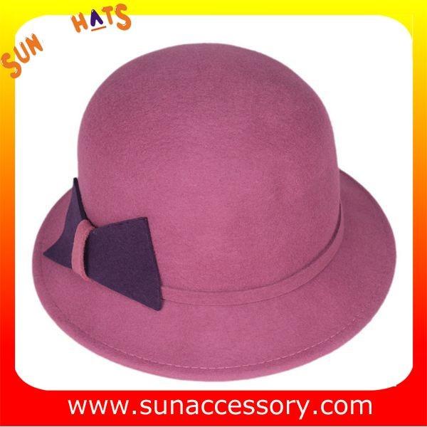 T1631162 Sun Accessory customized  winner  fashion 100% wool felt cloche hats, women hats and caps wholesaling