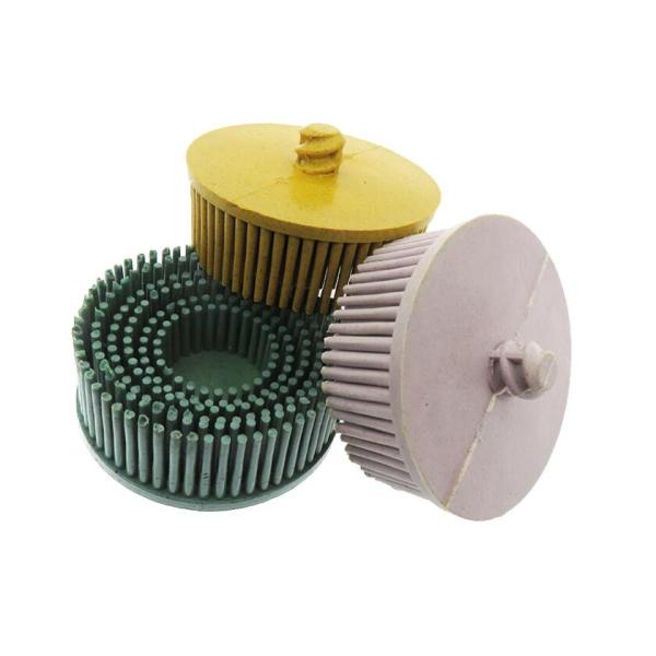 Green Bristle Brush Disc 3 Inch Rubber Abrasive Brush for Burr Rust