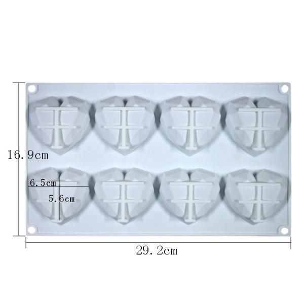 O coração dá forma ao molde do bolo 3d personalizou o produto comestível Diy feito a mão