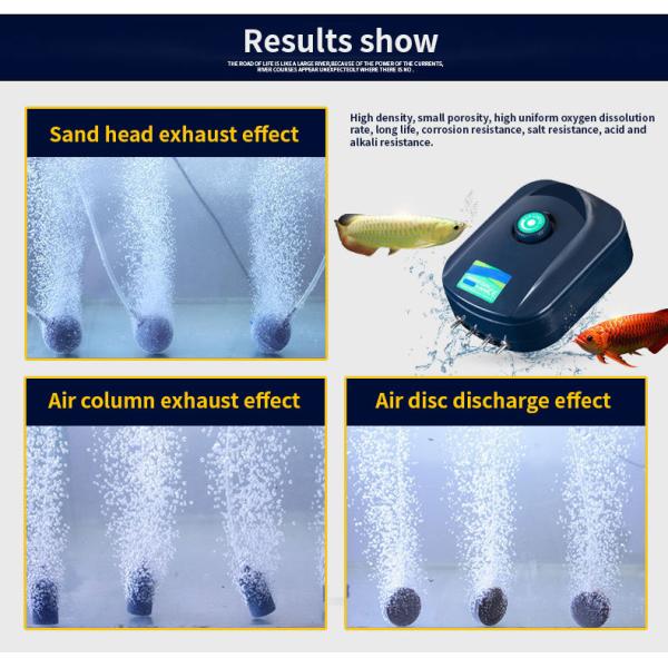 220V Fish Tank Oxygen Pump Noise Reduction Dual Outlet Air Pump With Accessories Stones Tubes