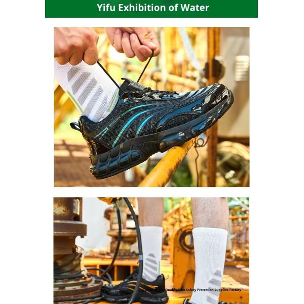Zapatos de trabajo de tela de alambre de acero superfino con entresuela anti-perforación de Kevlar y opciones de logotipo personalizado