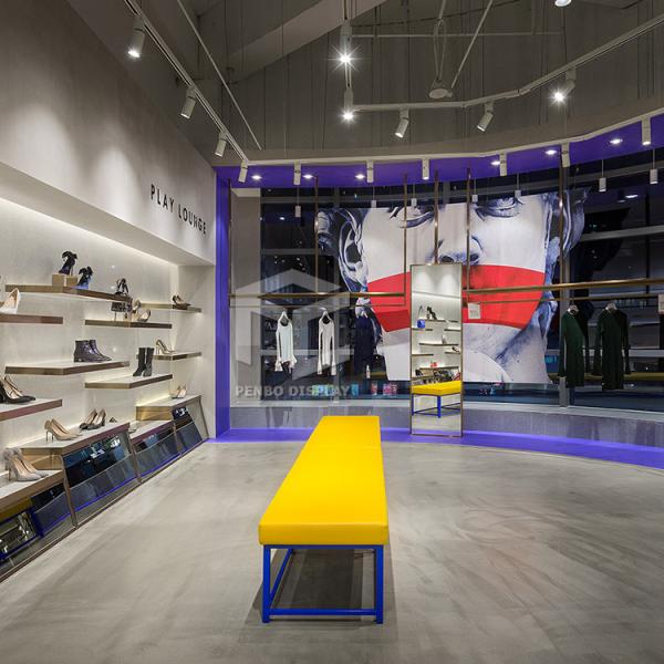 1100*550 Tempered Glass Clothing Store Counter Display With 6500K Light OEM