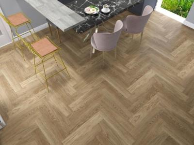 desgaste fácil do risco da manutenção do revestimento do vinil do SPC de desenhos em espinha de 5mm - resistente