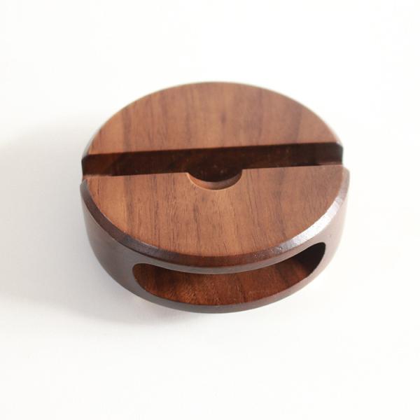 Walnut / Maple Wooden Portable Mini Speaker , Customized Smartphone Sound Amplifier