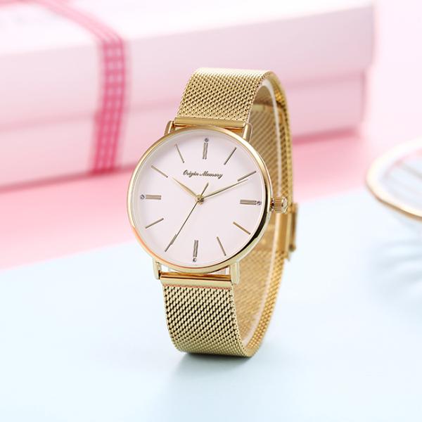 Fashion 1.4inch Rose Gold Metal Watch Strap