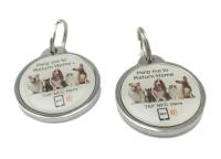 NFC Tags d'identification des animaux RFID Pet Key Ring Impression UV CMYK avec puce 213 215